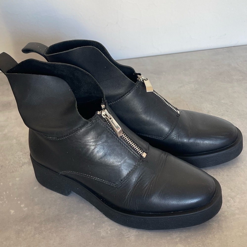Zara leather ankle boots